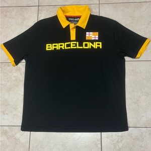 Barcelona Black and Yellow Men's Shirt Polo Collared Fifth Sun